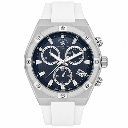 Chronograph Gents Watch – Dark Blue Silicon Strap (SB.1.10659-2)