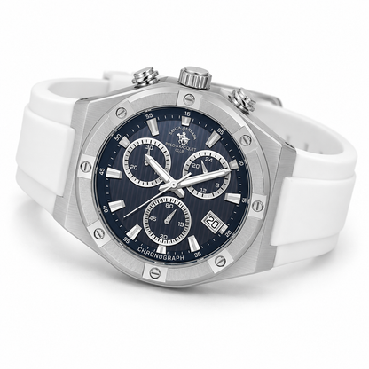 Chronograph Gents Watch – Dark Blue Silicon Strap (SB.1.10659-2)