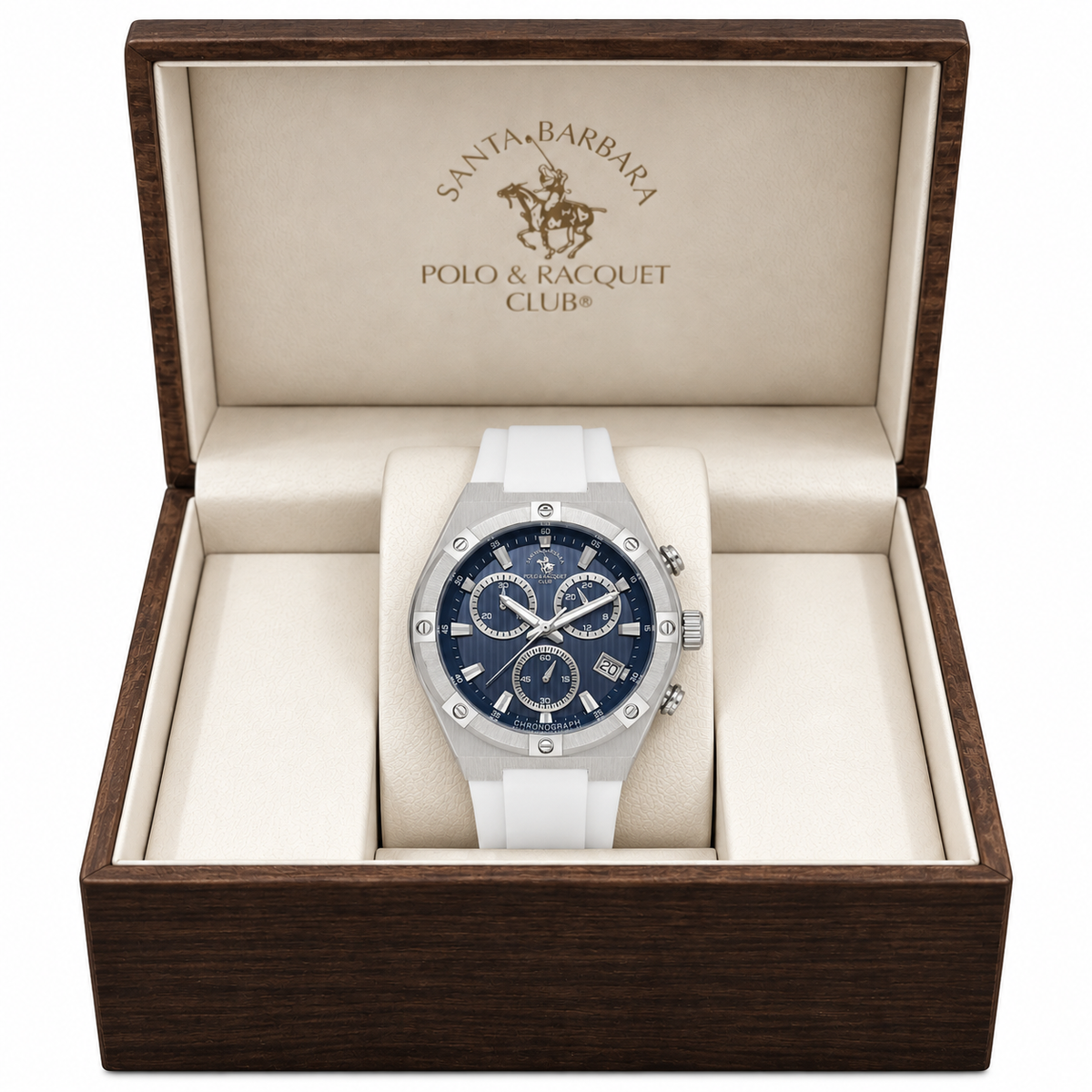 Chronograph Gents Watch – Dark Blue Silicon Strap (SB.1.10659-2)