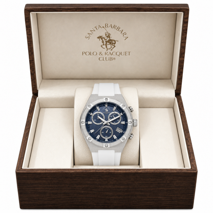 Chronograph Gents Watch – Dark Blue Silicon Strap (SB.1.10659-2)