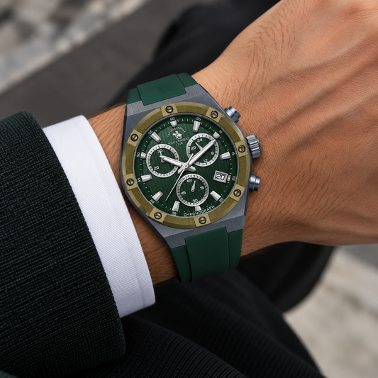 Chronograph Gents Watch – Dark Green Gun Strap (SB.1.10659-4)