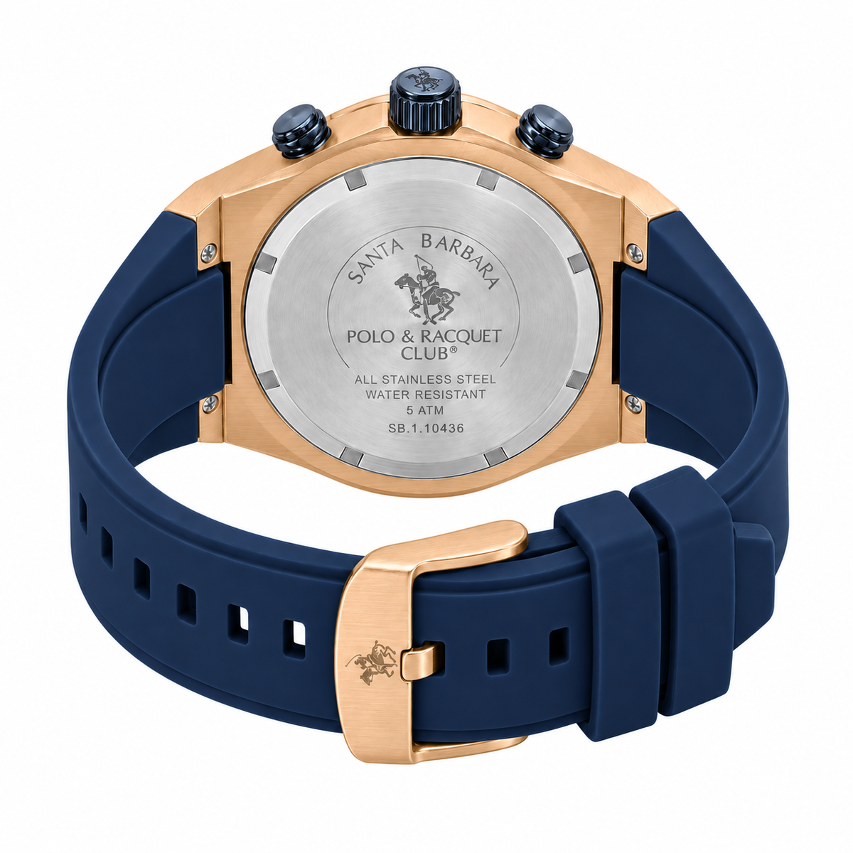Chronograph Gents Watch – Blue Rosegold Silicon (SB.1.10659-5)