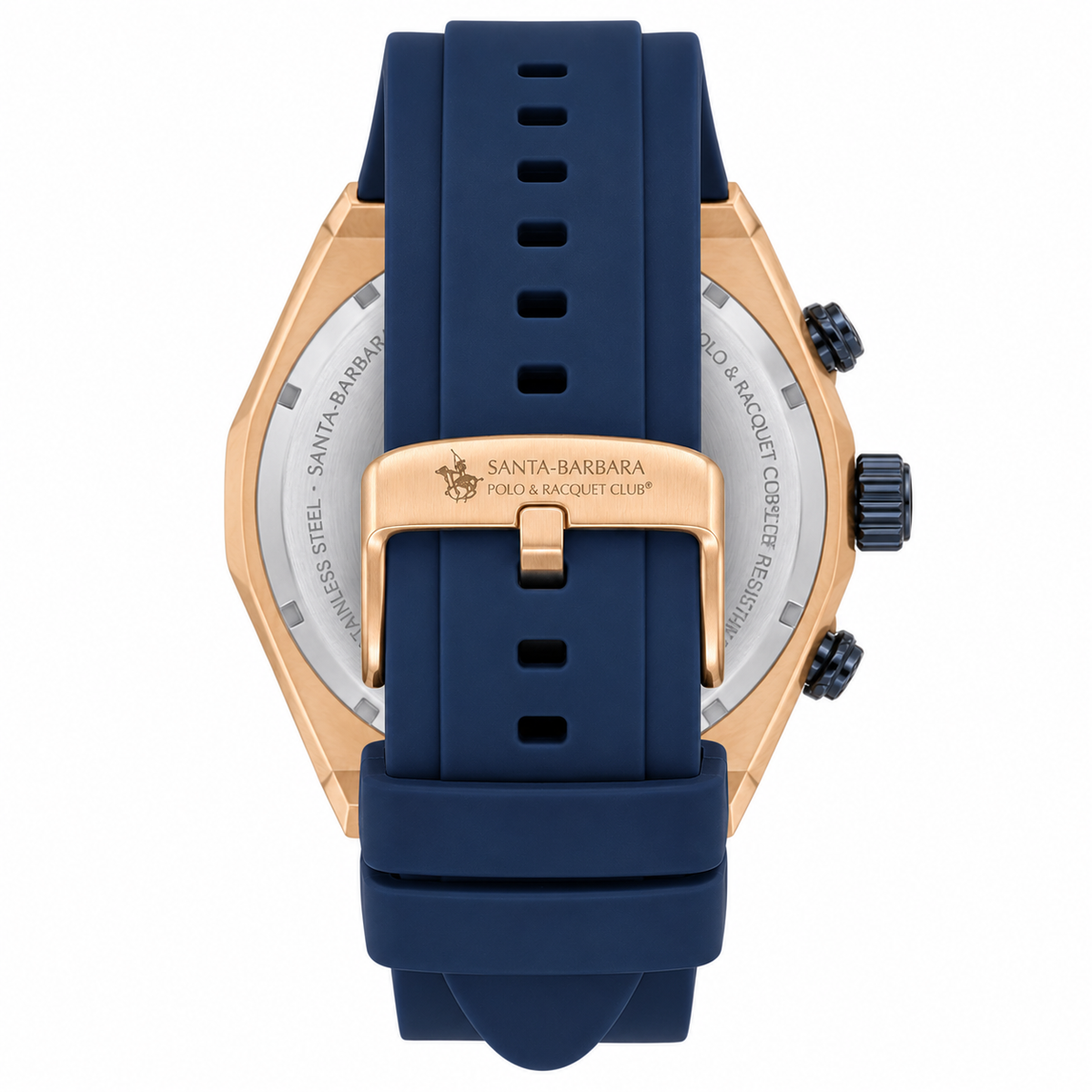 Chronograph Gents Watch – Blue Rosegold Silicon (SB.1.10659-5)