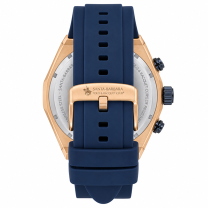 Chronograph Gents Watch – Blue Rosegold Silicon (SB.1.10659-5)