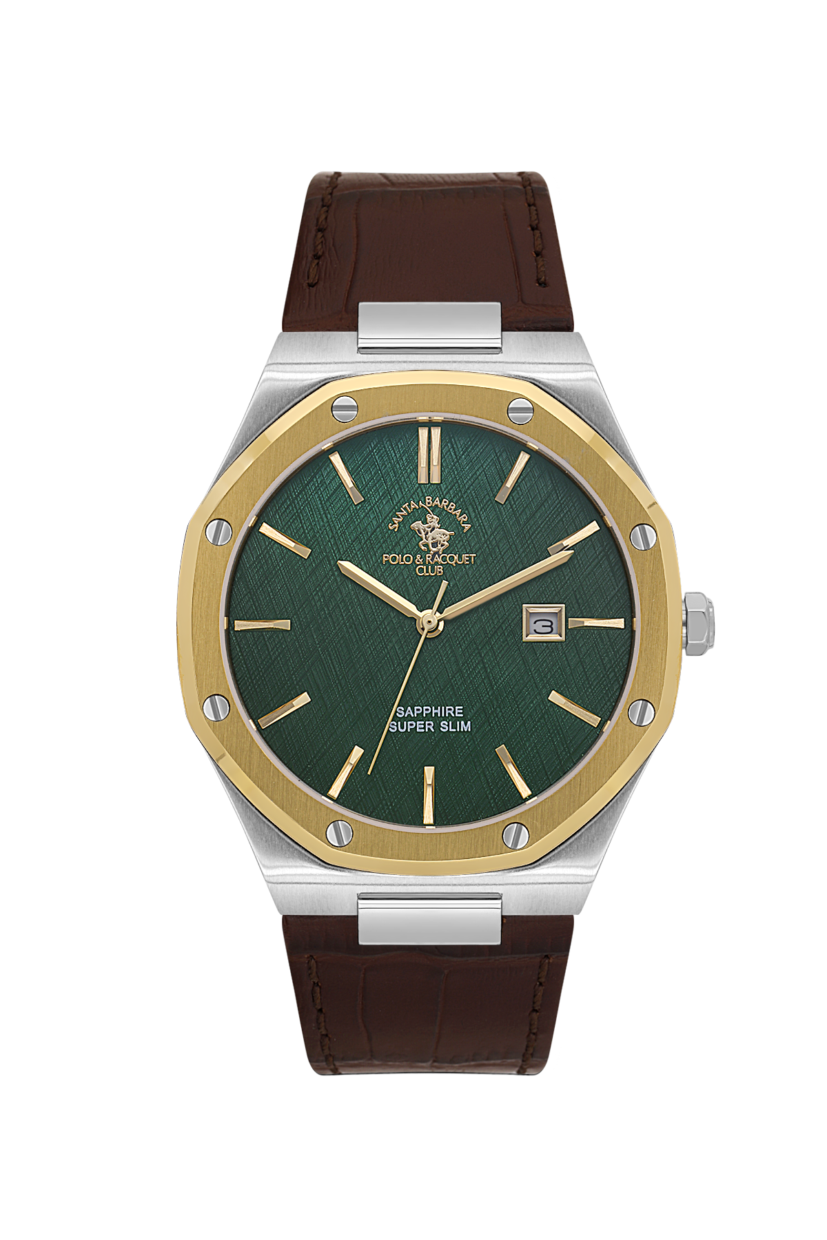 Santa Barbara Polo Date/Slim Wrist Watch for Men SB.1.10672-4