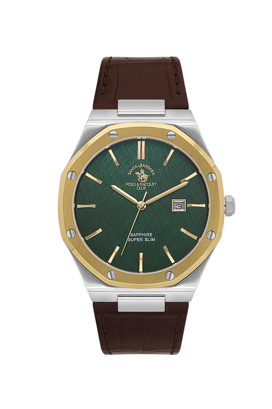 Santa Barbara Polo Date/Slim Wrist Watch for Men SB.1.10672-4
