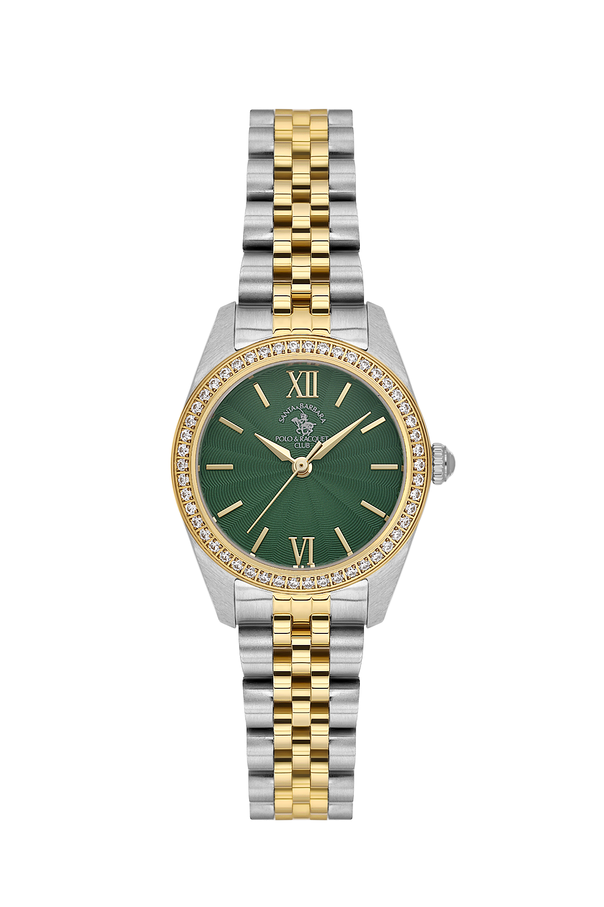 unique-ladies-dark-green-two-tone-stainless-steel-analog-watch-emboss-stone-dial-sb-1-10687-4