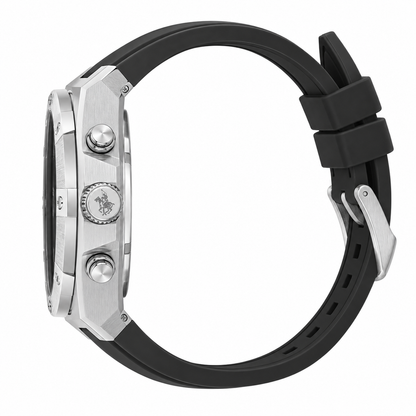 Chronograph Gents Watch – Black Silicon Strap (SB.1.10659-1)
