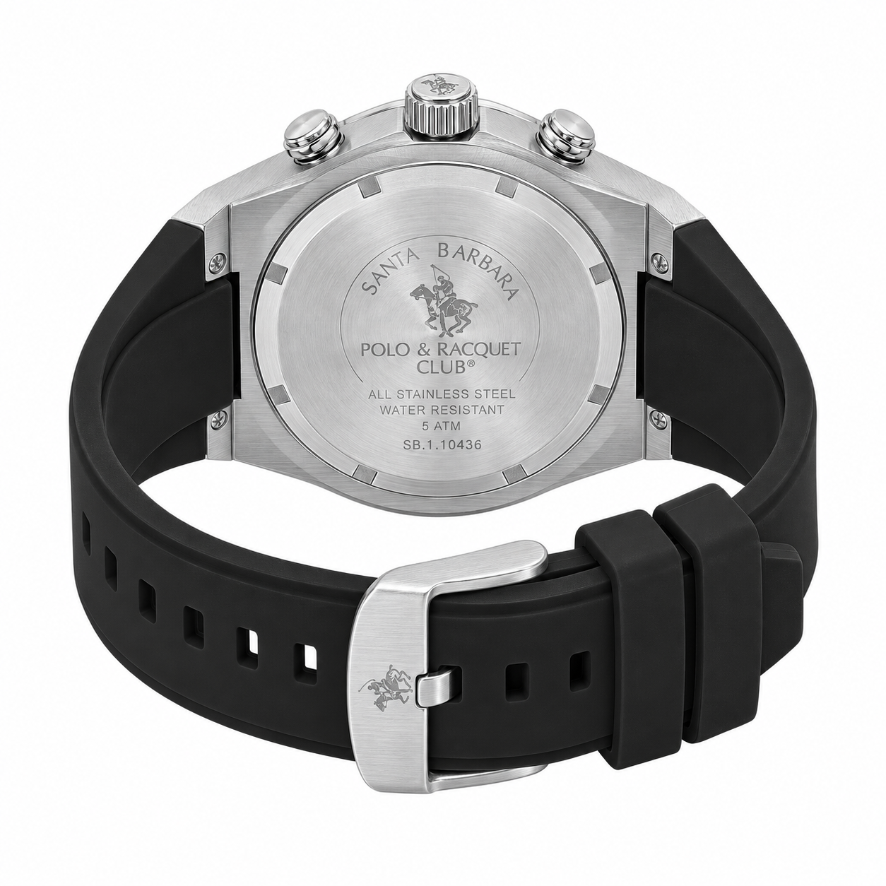 Chronograph Gents Watch – Black Silicon Strap (SB.1.10659-1)