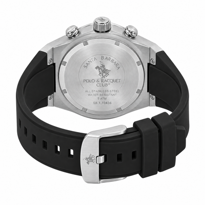 Chronograph Gents Watch – Black Silicon Strap (SB.1.10659-1)