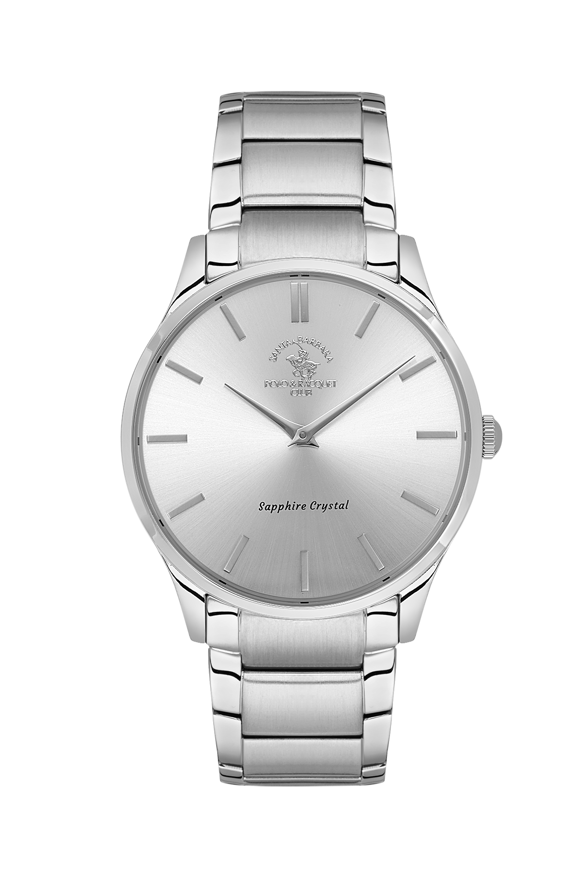 Santa Barbara Polo Silver Dial Slim Wrist Watch for Men SB.4.10020-1