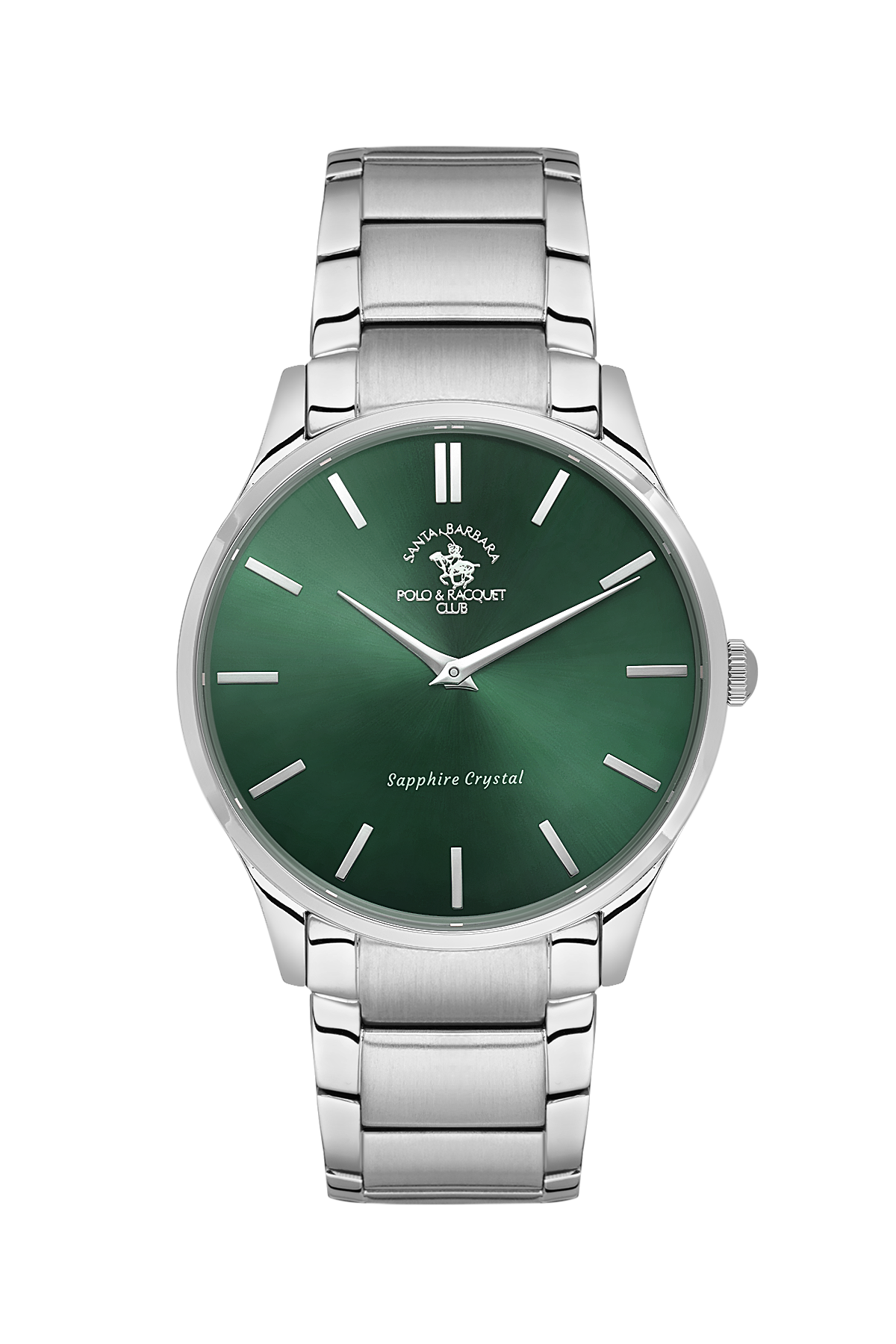 Santa Barbara Polo Silver Dial Slim Wrist Watch for Men SB.4.10020-4