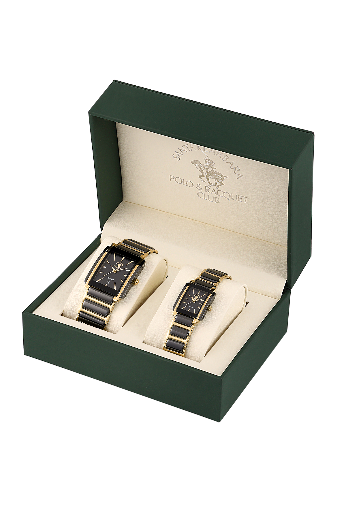 Santa Barbara Polo Ceramic Pair Wrist Watch for Women SB.4.10031-1