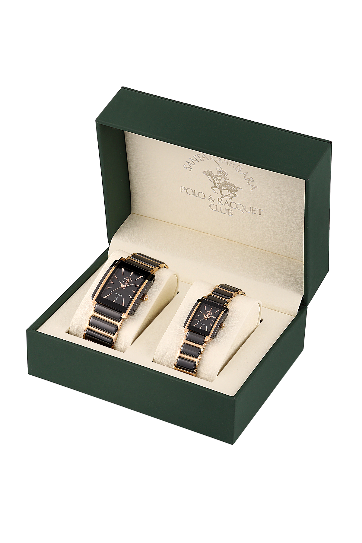Santa Barbara Polo Ceramic Pair Wrist Watch for Women SB.4.10031-2