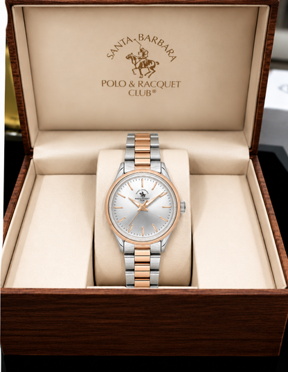 Ladies Fashion Watch – Silver Rosegold TT Chain (SB.8.10012-7)