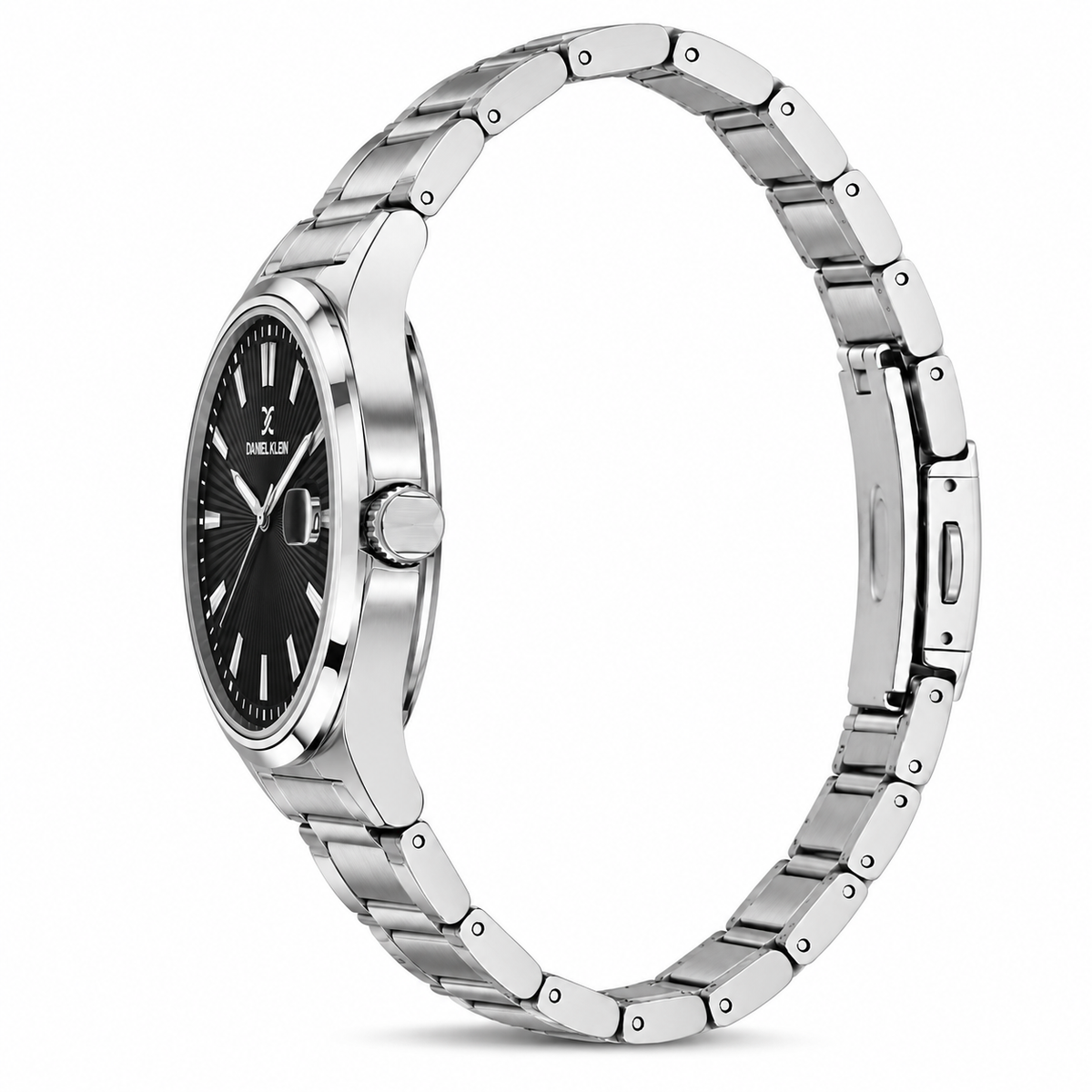 Daniel Klein Premium Gents Gun Black Emboss Index Watch – DK.1.14334-2