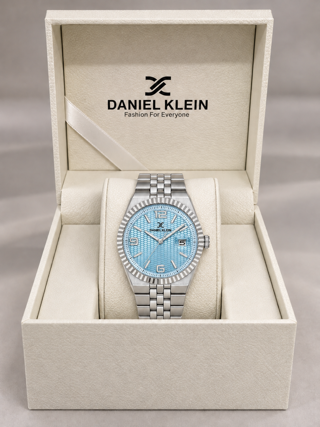 Daniel Klein Premium Gents Light Blue Emboss Watch – DK.6.14718-4