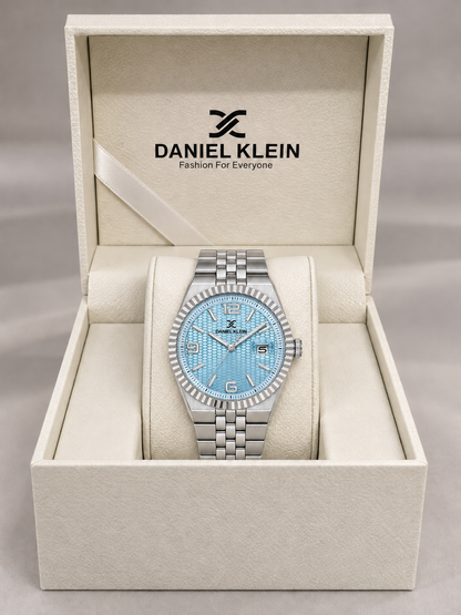 Daniel Klein Premium Gents Light Blue Emboss Watch – DK.6.14718-4