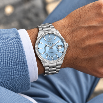 Legend Gents Blue Stainless Steel Analog Watch 41×49mm | SB.1.10598-7