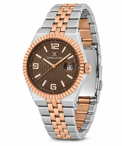 Daniel Klein Premium Gents Dark Brown Emboss Watch – DK.6.14718-7