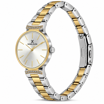 Daniel Klein Premium Ladies Silver Sunray Dial Watch – DK.1.14301-4