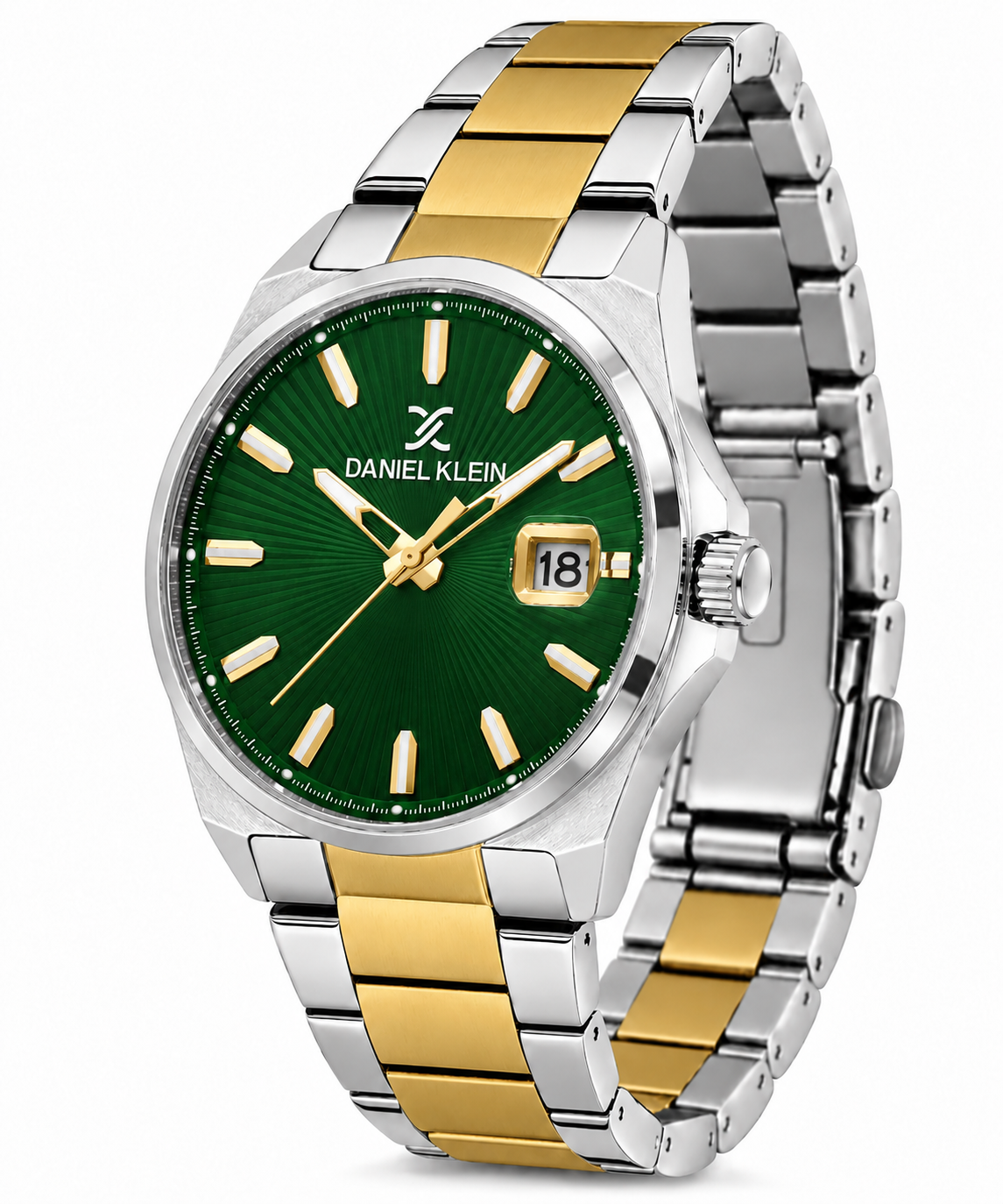 Daniel Klein Premium Gents Dark Green Emboss Index Watch – DK.1.14341-5