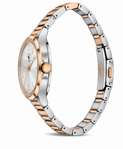 Ladies Fashion Watch – Silver Rosegold TT Chain (SB.8.10012-7)