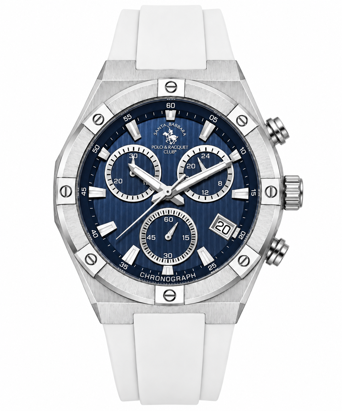 Chronograph Gents Watch – Dark Blue Silicon Strap (SB.1.10659-2)