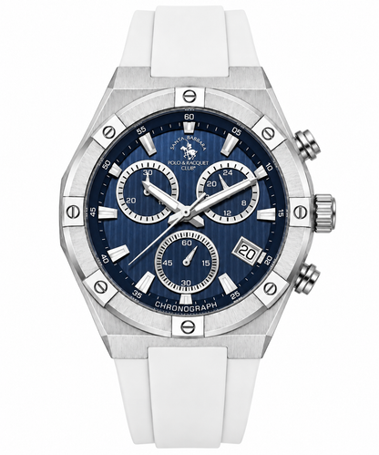 Chronograph Gents Watch – Dark Blue Silicon Strap (SB.1.10659-2)